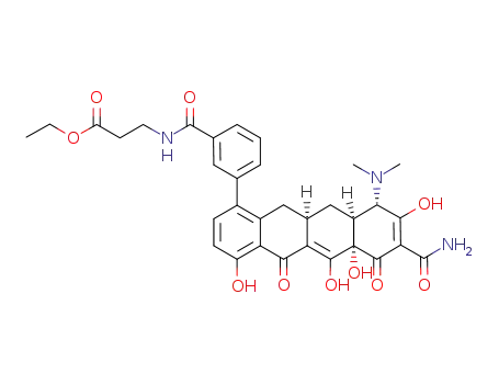3-[3-((6aS,10S,10aS,11aR)-8-carbamoyl-10-dimethylamino-4,6,6a,9-tetrahydroxy-5,7-dioxo-5,6a,7,10,10a,11,11a,12-octahydro-naphthacen-1-yl)-benzoylamino]-propionic acid ethyl ester
