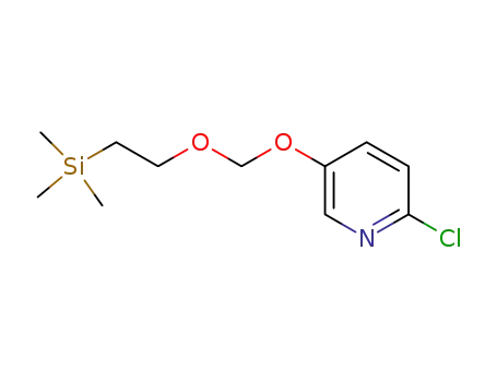 Molecular Structure of 1235035-65-0 (2-chloro-5-((2-trimethylsilylethoxy)methoxy)pyridine)