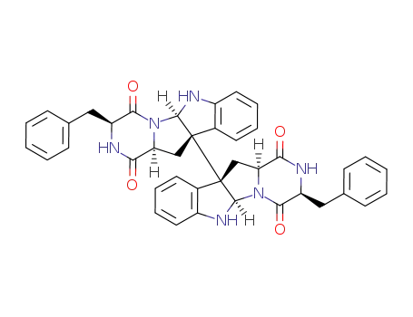 [10b,10'b-Bi-10bH-pyrazino[1',2':1,5]pyrrolo[2,3-b]indole]-1,1',4,4'-tetrone,2,2',3,3',5a,5'a,6,6',11,11',11a,11'a-dodecahydro-3,3'-bis(phenylmethyl)-,(3S,3'S,5aR,5'aR,10bR,10'bR,11aS,11'aS)-