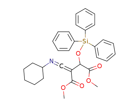 Molecular Structure of 1344030-61-0 (dimethyl 2-((cyclohexylimino)methylene)-3-(triphenylsilyloxy)succinate)