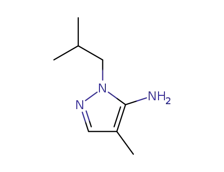 Molecular Structure of 3702-15-6 (2-ISOBUTYL-4-METHYL-2H-PYRAZOL-3-YLAMINE)