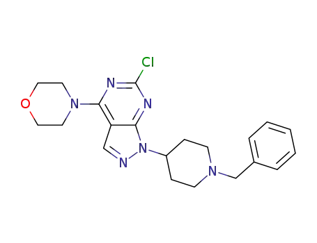 4-(1-(1-benzylpiperidin-4-yl)-6-chloro-1H-pyrazolo[3,4-d]pyrimidin-4-yl)morpholine