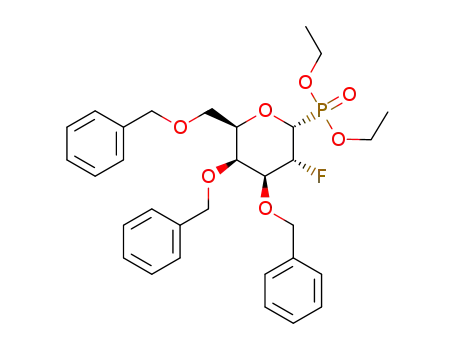 diethyl (3,4,6-tri-O-benzyl-2-deoxy-2-fluoro-α-D-galactopyranosyl)phosphonate