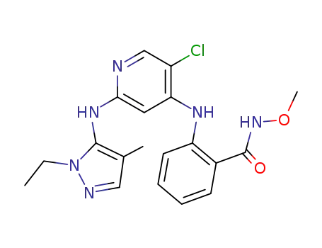 2-({5-chloro-2-[(1-ethyl-4-methyl-1H-pyrazol-5-yl)amino]-4-pyridinyl}amino)-N-(methyloxy)benzamide
