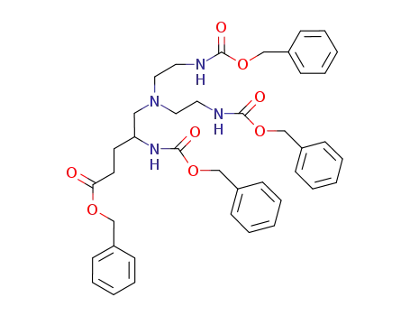 4-benzyloxycarbonylamino-5-(bis-(2-benzyloxycarbonylaminoethyl)-amino)-pentanoic acid benzyl ester