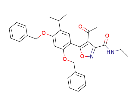 4-acetyl-5-(2,4-bis(benzyloxy)-5-isopropylphenyl)-N-ethylisoxazole-3-carboxamide