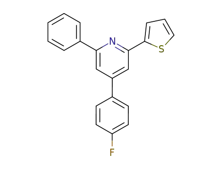 Molecular Structure of 85957-60-4 (4-(4-Fluoro-phenyl)-2-phenyl-6-thiophen-2-yl-pyridine)