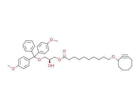 Molecular Structure of 1146526-65-9 (1-O-(10-(cyclooct-2-ynyloxy)decanoyl)-3-O-(4,4'-dimethoxytrityl)-sn-glycerol)