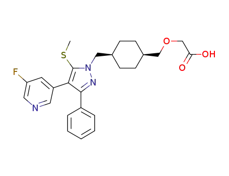 2-(((1s,4s)-4-((4-(5-fluoropyridin-3-yl)-5-(methylthio)-3-phenyl-1H-pyrazol-1-yl)methyl)cyclohexyl)methoxy)acetic acid