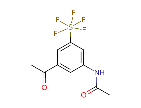 Molecular Structure of 1178585-41-5 (N-[3-acetyl-5-(pentafluorosulfanyl)phenyl]acetamide)