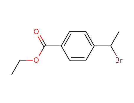 Molecular Structure of 221279-14-7 (ethyl 4-(1-bromoethyl)benzoic acid)