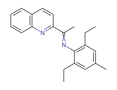 Molecular Structure of 1319733-82-8 (2,6-diethyl-4-methyl-N-(1-(quinolin-2-yl)ethylidene) benzenamine)