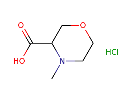 Molecular Structure of 1240518-90-4 (3-CARBOXY-4-METHYL-MORPHOLINE HCL)