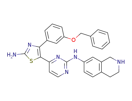 N-(4-(2-amino-4-(3-((phenylmethyl)oxy)phenyl)-1,3-thiazol-5-yl)-2-pyrimidinyl)-1,2,3,4-tetrahydro-7-isoquinolinamine