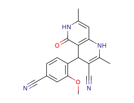 4-(4-cyano-2-methoxyphenyl)-2,7-dimethyl-5-oxo-1,4,5,6-tetrahydro-1,6-naphthyridine-3-carbonitrile
