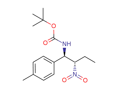 Molecular Structure of 1039201-63-2 (tert-butyl (1R,2S)-2-nitro-1-p-tolylpropylcarbamate)