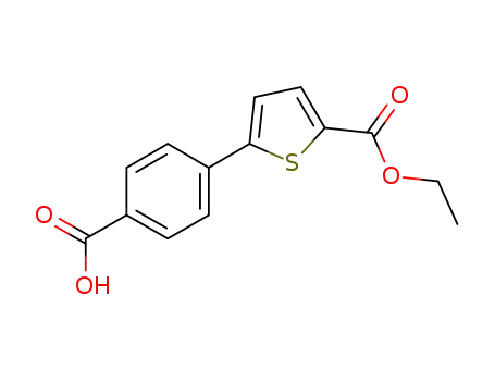 2-Thiophenecarboxylic acid, 5-(4-carboxyphenyl)-, 2-ethyl ester