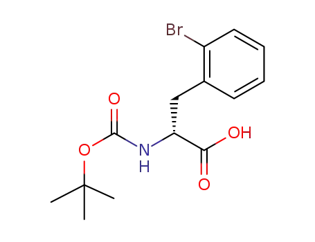 Molecular Structure of 261360-76-3 ((R)-N-BOC-2-Bromophenylalanine)