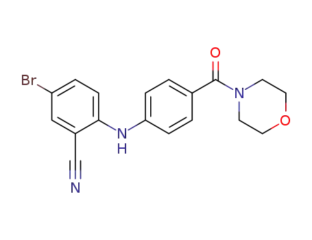 5-bromo-2-(4-(morpholine-4-carbonyl)phenylamino)benzonitrile