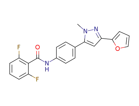 Molecular Structure of 1346665-63-1 (N-[4-(1-methyl-3-(2-furyl)pyrazol-5-yl)phenyl]-(2,6-difluorophenyl)carboxamide)