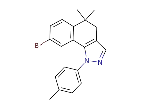Molecular Structure of 1374788-05-2 (8-bromo-5,5-dimethyl-1-p-tolyl-4,5-dihydro-1H-benzo[g]indazole)