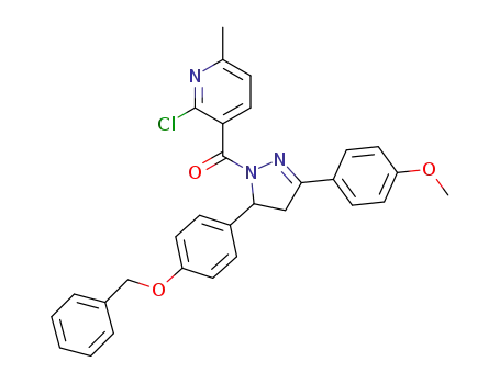 (5-(4-(benzyloxy)phenyl)-3-(4-methoxyphenyl)-4,5-dihydro-1H-pyrazol-1-yl)(2-chloro-6-methylpyridin-3-yl)methanone