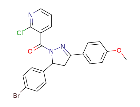 (5-(4-bromophenyl)-3-(4-methoxyphenyl)-4,5-dihydro-1H-pyrazol-1-yl)(2-chloropyridin-3-yl)methanone