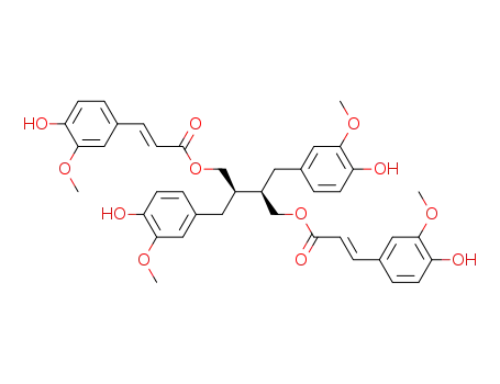 Molecular Structure of 56973-66-1 (9,9'-Di-O-(E)-feruloylsecoisolariciresil)