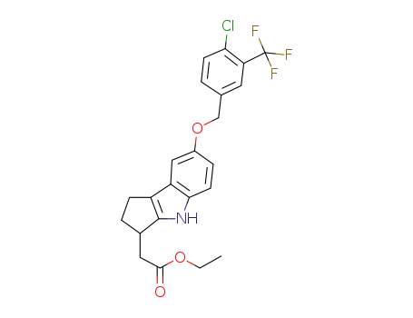 ethyl 2-(7-(4-chloro-3-(trifluoromethyl)benzyloxy)-1,2,3,4-tetrahydrocyclopenta[b]indol-3-yl)acetate