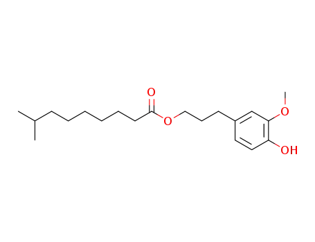 Molecular Structure of 951221-75-3 (8-methylnonanoic acid 3-(4-hydroxy-3-methoxyphenyl)propyl ester)