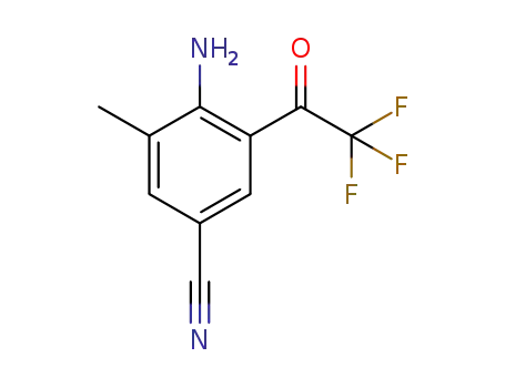 4-amino-3-methyl-5-(2,2,2-trifluoroacetyl)benzonitrile