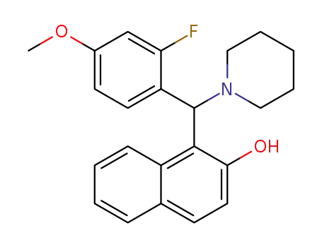 1-((2-fluoro-4-methoxyphenyl)(piperidin-1-yl)methyl)naphthalen-2-ol
