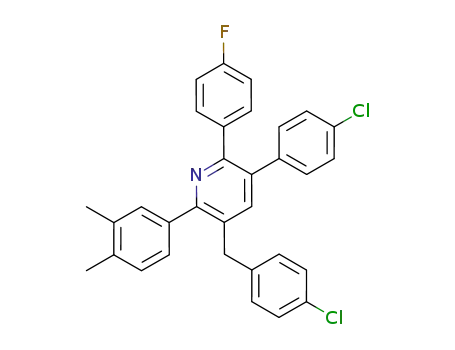3-(4-chlorobenzyl)-5-(4-chlorophenyl)-2-(3,4-dimethylphenyl)-6-(4-fluorophenyl)pyridine