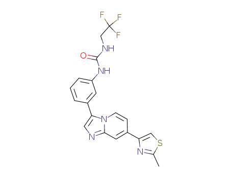 1-{3-[7-(2-methyl-thiazol-4-yl)-imidazo[1,2-a]pyridin-3-yl]-phenyl}-3-(2,2,2-trifluoro-ethyl)-urea
