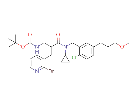 1,1-dimethylethyl {2-[(2-bromo-3-pyridinyl)methyl]-3-[({2-chloro-5-[3-(methyloxy)propyl]phenyl}methyl)(cyclopropyl)amino]-3-oxopropyl}carbamate