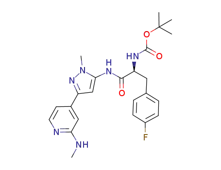 (2S)-2-amino-3-(4-fluorophenyl)-N-(1-methyl-3-(2-(methylamino)pyridin-4-yl)-1H-pyrazol-5-yl)propanamide