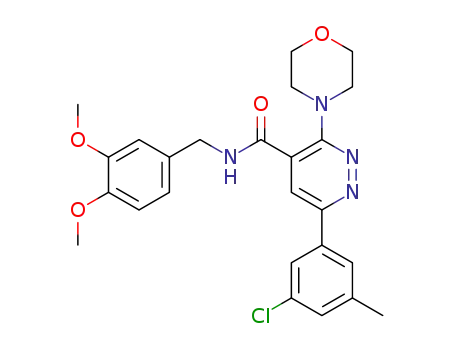 6-(3-chloro-5-methylphenyl)-N-(3,4-dimethoxybenzyl)-3-morpholin-4-ylpyridazine-4-carboxamide