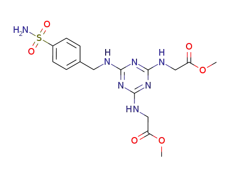 dimethyl 2,2'-[6-(4-sulfamoylbenzylamino)-1,3,5-triazine-2,4-diyl]bis(azanediyl)diacetate