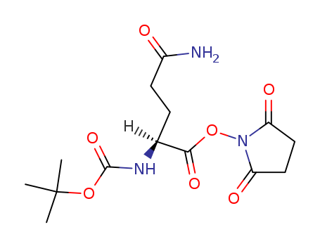 Carbamic acid,[(1S)-4-amino-1-[[(2,5-dioxo-1-pyrrolidinyl)oxy]carbonyl]-4-oxobutyl]-,1,1-dimethylethyl ester (9CI) cas  18800-78-7
