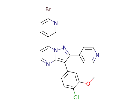 7-(6-bromopyridin-3-yl)-3-(4-chloro-3-methoxyphenyl)-2-pyridin-4-ylpyrazolo[1,5-a]pyrimidine