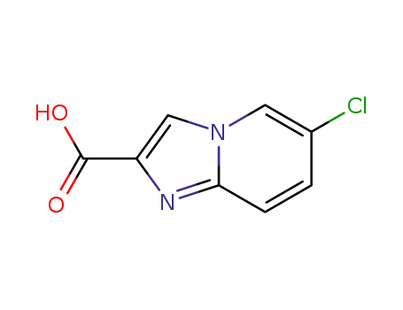 Molecular Structure of 182181-19-7 (6-CHLOROIMIDAZO[1,2-A]PYRIDINE-2-CARBOXYLIC ACID)