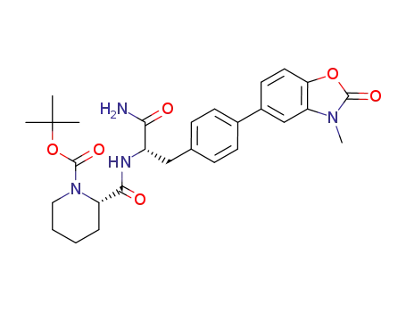 tert-butyl (S)-2-((S)-1-amino-3-(4-(3-methyl-2-oxo-2,3-dihydrobenzo[d]oxazol-5-yl)phenyl)-1-oxopropan-2-ylcarbamoyl)piperidine-1-carboxylate