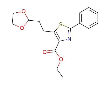 ethyl 5-(2-(1,3-dioxolan-2-yl)ethyl)-2-phenylthiazole-4-carboxylate