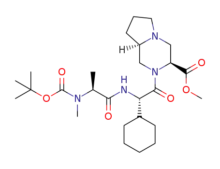 methyl (3S,8aR)-2-[(2S)-2-{[N-(tert-butoxycarbonyl)-N-methyl-L-alanyl]amino}-2-cyclohexylacetyl]octahydropyrrolo[1,2-a]pyrazine-3-carboxylate