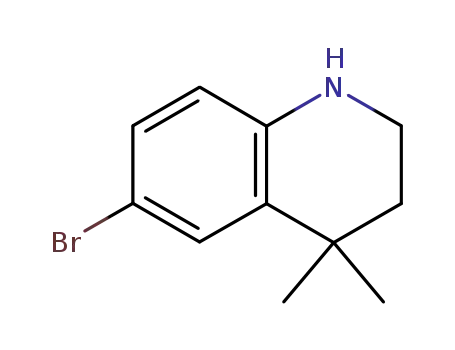 Molecular Structure of 135631-91-3 (6-bromo-1,2,3,4-tetrahydro-4,4-dimethylquinoline hydrochloride)