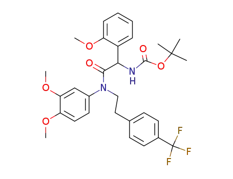 [{(3,4-dimethoxy-phenyl)-[2-(4-trifluoromethyl-phenyl)-ethyl]-carbamoyl}-(2-methoxyphenyl)-methyl]-carbamic acid tert-butyl ester
