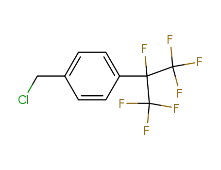 Molecular Structure of 75462-58-7 (1-CHLOROMETHYL-4-(1,2,2,2-TETRAFLUORO-1-TRIFLUOROMETHYL-ETHYL)-BENZENE)