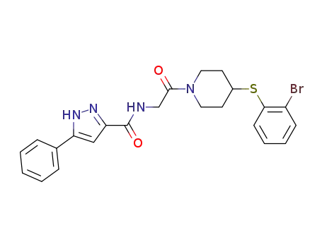 5-phenyl-1H-pyrazole-3-carboxylic acid {2-[4-(2-bromo-phenylsulfanyl)-piperidin-1-yl]-2-oxo-ethyl}-amide