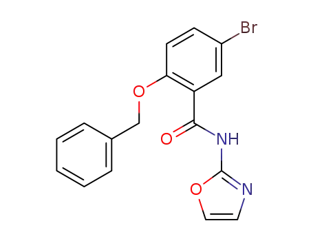 Molecular Structure of 1285513-89-4 (2-(benzyloxy)-5-bromo-N-(oxazol-2-yl)benzamide)