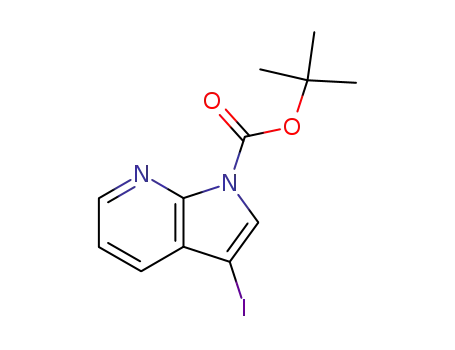 Molecular Structure of 192189-18-7 (3-IODO-PYRROLO[2,3-B]PYRIDINE-1-CARBOXYLIC ACID TERT-BUTYL ESTER)